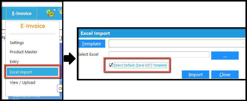 Import Of E Invoicing Details To Saral Gst Saral Pro