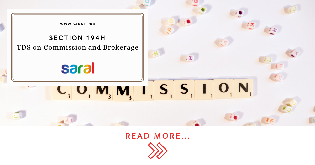 Section H Of The Income Tax Act Tds On Commission And Brokerage