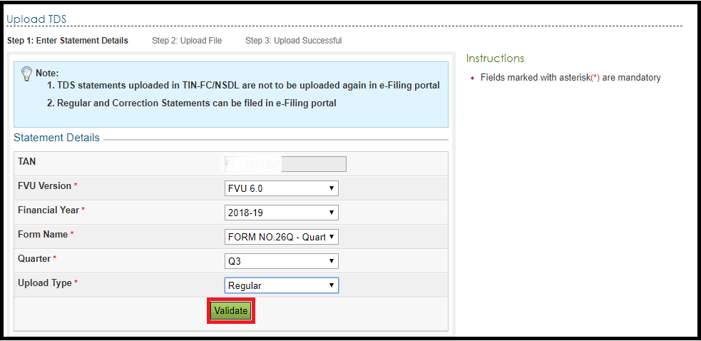 How To E- File TDS Return - Step By Step Procedure