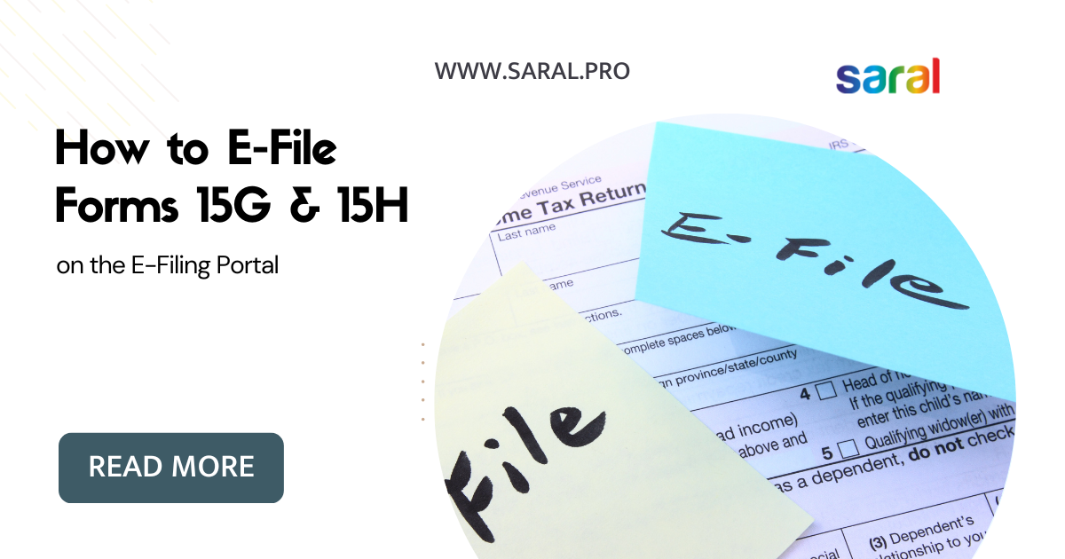 Form 15G Online Submission | How to efile Form 15G / 15H